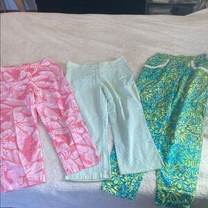 Lot of 3 VTG white tag Lilly Pulitzer size 4 pants